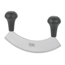 Wiegemesser Edelstahl 17,5 cm – Küchenzubehör – spülmaschinenfest – Schwarz – 150 g