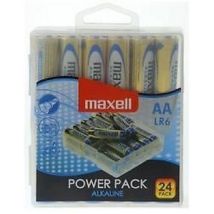 Pilas alcalinas AA Maxell – 24 unidades – 1,5 V – Baterías de uso diario – Energía confiable para juguetes y dispositivos electrónicos