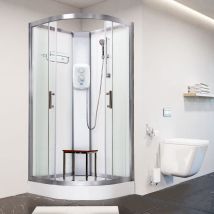 Pure E 800 X 800 Electric Shower Cabin Triton Standard 8.5kw - Vidalux