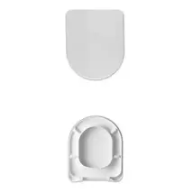 Roca - Standard Close Toilet Seat Spring White Gloss D Shape Semi Wrapover