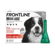 Frontline – Plus XL Dog Flea and Tick Treatment – Pack of 3 Applications – Long-Lasting Protection for Large Dogs