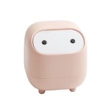 Small Trash Can, Cute Ninja Office Trash Can With Lid, Bedroom Trash Can With 1 Roll Waste Bag, Trash Can For Home, Bedroom, Office (pink)
