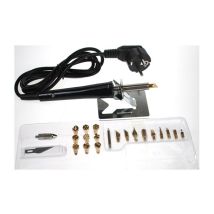 Pirograbador TARGET 30W – Kit de soldador para cuero y madera – 22 puntas de recambio