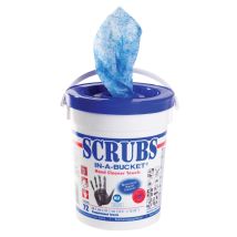 Toallitas limpiamanos SCRUBS – Pack de 72 unidades – Antibacterianas y de fragancia cítrica – Textura rugosa y suave