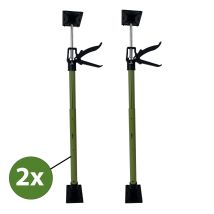 2x Montagestütze Kurz 57 - 117 Cm Klicksystem Türspanner Teleskopstütze Einhandstütze Zargenspanner