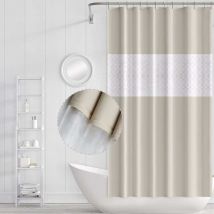Alwaysh - Waterproof Mildew Resistant Shower Curtain With Hooks, Mold Resistant, Antibacterial, Easy To Clean, Shower Curtains For Bathroom, 180 X 