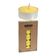 Candele alla citronella in coppa di alluminio - Set di 15 - Peso 14 g - Durata di combustione 4 ore