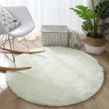 Ineasicer - Round Rug Living Room Shaggy Bedside Rug Bedroom Large Size Soft Carpet Area Rug For Bedroom Modern Style Decorative Rug For Living Room 