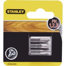 Stanley Sta61023 (x61023) 3 Inserti Mm.25 Ph 1-2-3 - Piranha