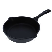 Victoria 39363 Poêle En Fonte Naturelle Induction 20cm, Convient Pour Le Feu, Barbecue, Four Noir
