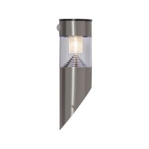 Star Trading Lanterne Murale Marbella, Lampe Murale, Acier Inoxydable, Led, Détecteur De Crépuscule, Détecteur De Mouvement, Blanc Chaud, Extérieur, 