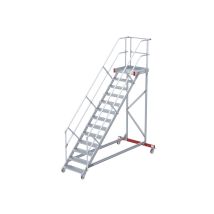 Euroline 513 Wartungsbühne 45° 800mm Stufenbreite 13 Stufen Alu Gerieft
