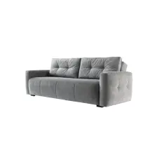 Divano Letto Bellahome "roma" 3 Posti In Tessuto Grigio 236x98x87 Cm