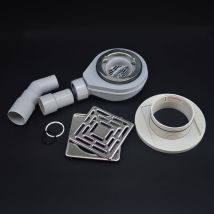 Ricevitore Di 120x120x4cm Pronti A Piastrelle Doccia + Sifone + Griglia Inox