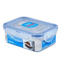 Lock & Lock Vorratsdose – 0,35 l – luftdicht – transparent/blau – 135 x 102 x 52 mm – stapelbar – mikrowellen- und spülmaschinengeeignet
