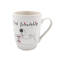 Taza de cerámica con gatos – 360 ml – Porcelana – Decoraciones variadas