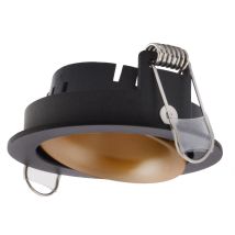 Empotrable Techo Nok1 Redondo Ajustable Negro Oro