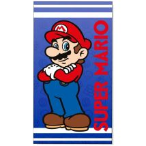 Telo Mare In Cotone Di Super Mario, 140 X 70 Cm, Per Bambini.