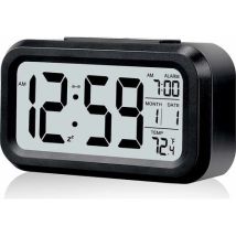 Réveil,petit Réveil Numérique,écran Lcd 5,1 "avec Calendrier De Date De Répétition,affichage De L'Alarme De Température,de Chevet Facile À Installer (