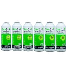 3 Pack Ahorro (2x226gr) Botellas Gas Refrigerante Gasica D2 Sustituto De R12, R134a