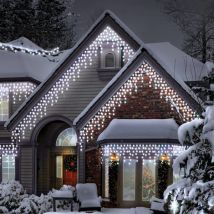 Snowtime - Christmas Outdoor Icicle Chasing Lights - 400 Led's - White