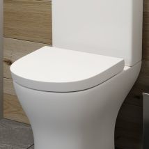 Ceramica - Bathroom Toilet Seat Slow Soft Close Anti-slam D Shape Wraparound White Modern