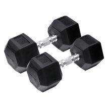 Hex-Hanteln 4 kg 2er Set Gummibeschichtung rutschfest Orange Gym