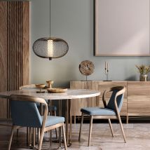 Nowa - Pendelleuchte Hängelampe Deckenlampe Küchenlampe Flurleuchte Schwarz Led H 150cm