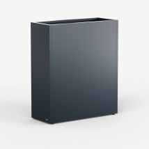 Jardinera Alta Herstera Planter Divider 40 De Metal Color Antracita 100x40x115 Cm