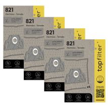 Lot De 4 Packs De 4 Sacs Aspirateur 64821 Pour Tornado Et Electrolux Topfilter Premium