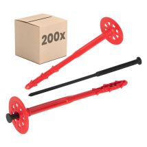 Protektor - Dämmstoffdübel Optimierte - 200 Stück Ø8x240mm Mit Kunststoffnagel Für Wdvs