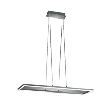 Fabas Luce Lighting - Bard Sospensione Antracite Nw L.92x32cm A Led 4000k - 52w - 5400 Lm Dimmerabile