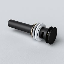 Sogood - Doporro Tapones De Desagüe Lavabo Válvula Ø 62mm Push-up Válvula Desagüe Pu004 Desagüe Universal Negro Con Rebosadero - Negro