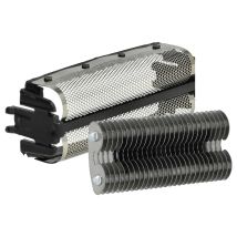 Vhbw Combi Pack 2x Lamina Di Rasatura Compatibile Con Remington Df40, Df5 Rasoio Elettrico - Set Lamina + Blocco Lame, Nero / Argentato
