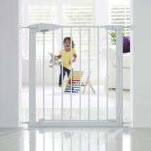 Cancelletto Di Sicurezza Per Bambini Semiautomatico In Metallo Bianco, L.73/79cm - Munchkin