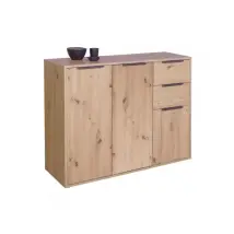 Mueble Bajo Contenedor 3 Puertas Y 2 Cajones Roble Artisan 106,5x35,5x88
