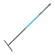 Rastrillo de acero Ideal Pro – Mango de 155 cm – Superficie de trabajo 37 cm con 14 púas – Herramienta de jardinería