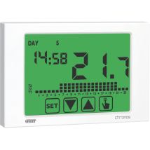 Cronotermostato electrónico de pantalla táctil blanco – Programación semanal – 5 temperaturas ajustables – Vemer