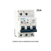 Hammerite – Disyuntor bipolar 25A 10kA con protección contra sobretensiones 275V – Iga 2p – Normativa EN-50550