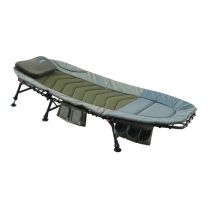 Carpzilla Fishing Camping Bed Chair Bedchair 6 Adjustable Mud Feet Storage Tool Bag Pillow