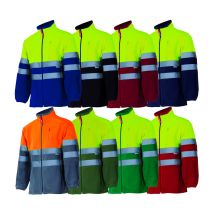 183 Fleecejacke - L - Blau/gelb - Velilla
