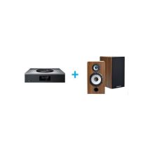 Hi-fi-verstärker Technics Sa-c600eg-s Silber + Ein Paar Regallautsprecher Cabasse Antigua Mt32/2 Sonderedition N
