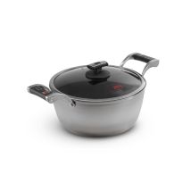 Casseruola Antiaderente Ad Induzione Chef Antigraffio Con Coperchio 24 Cm