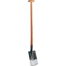 SHW Rex – Freizeitspaten mit Tritt und Eschen-T-Stiel – 16 cm Blatthöhe – 90 cm Stiellänge – 1,5 kg