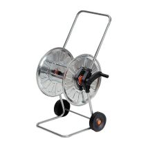 Avvolgitubo carrellato Agrati 80m in acciaio zincato – Compatibile con tubi 1/2” e 3/4” – Facile da spostare