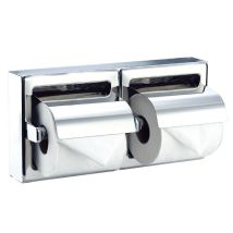 Mediclinics Ai0320c Portarollos Doble Con Tapa Acero Brillo - Ref: Ai0320c