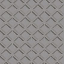 Holden - Decor Lana Geo Grey Wallpaper Geometric Metallic Effect Paste The Wall
