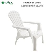 Fauteuil Adirondack Résine Polypropylène Wilsa Garden Blanc - 1 Fauteuil Adirondack