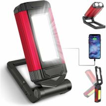 Rosemary - Lampada Da Lavoro Ricaricabile Potente, Lampada Da Lavoro A Led Per Officina Con Base Magnetica, Torcia Con Ipx6 Impermeabile, Lampada Da 