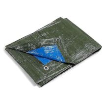 Telone Occhiellato Impermeabile Da 80 G/m² Verde E Blu Varie Misure - Misura: 4x5